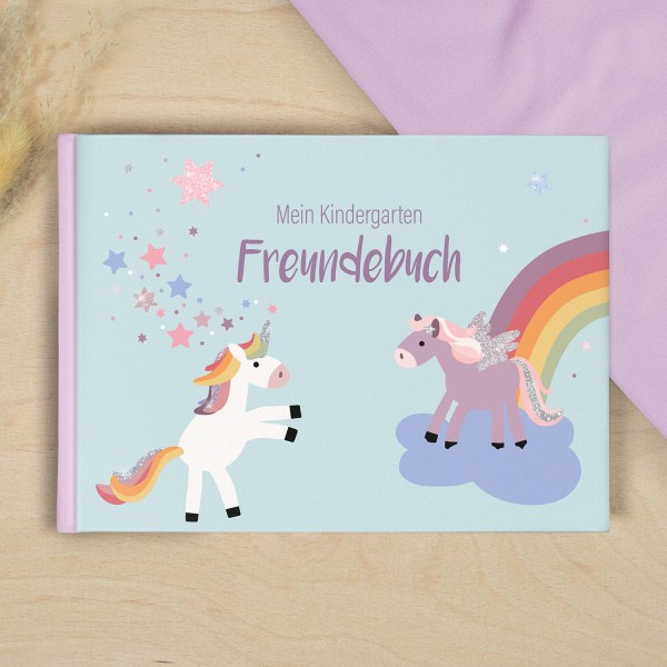 Kindergarten Freundebuch - Einhorn