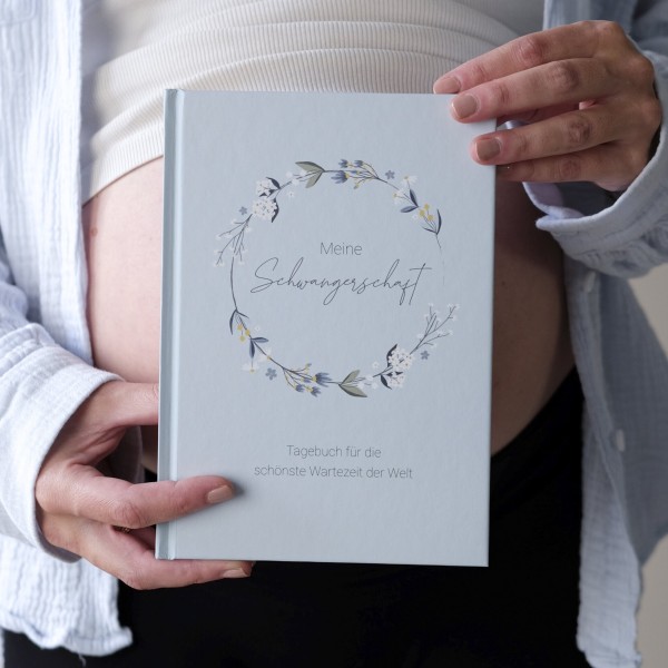 Schwangerschaftstagebuch Blau Cover
