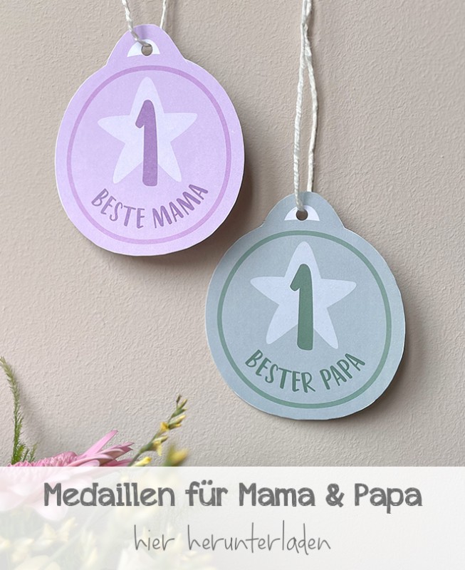 Medaillen für Mama & Papa